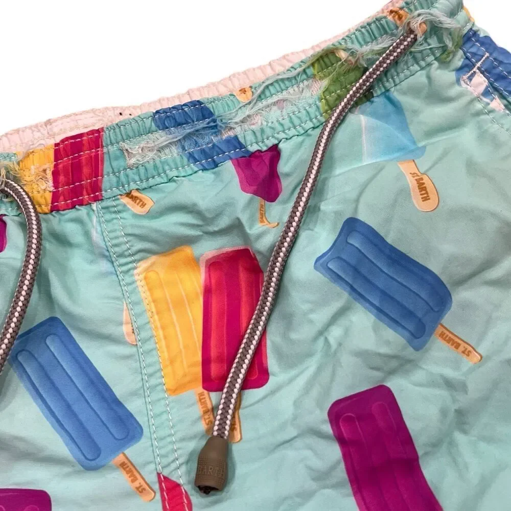 MC2 Saint Barth Blue Popcicle Ice Boys Swim Trunks L